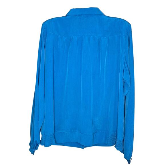 L'Gante Blue Button-Down Blouse Size 20 - Made in USA! 0266 - Picture 3 of 6